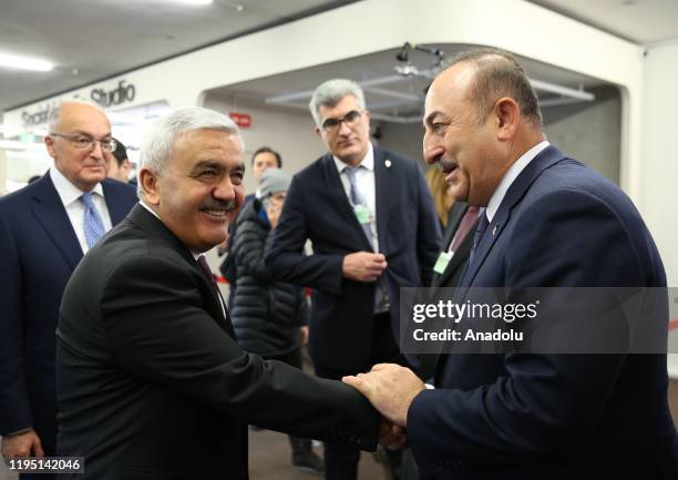 Minister of Foreign Affairs of Turkey, Mevlut Cavusoglu meets CEO of the SOCAR oil company Rovnag Abdullayev on the sidelines of the World Economic...