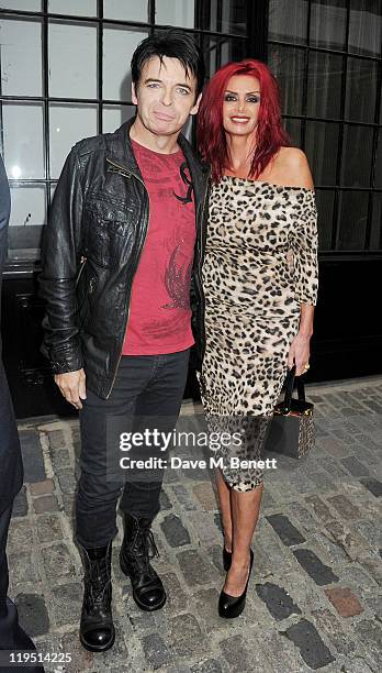 Gary Numan and wife Gemma arrive at the Glenfiddich Mojo Honours List 2011 awards ceremony at The Brewery on July 21, 2011 in London, England.