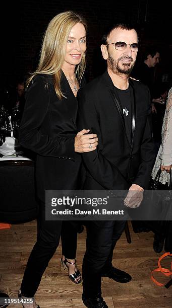 Barbara Bach and Ringo Starr arrive at the Glenfiddich Mojo Honours List 2011 awards ceremony at The Brewery on July 21, 2011 in London, England.