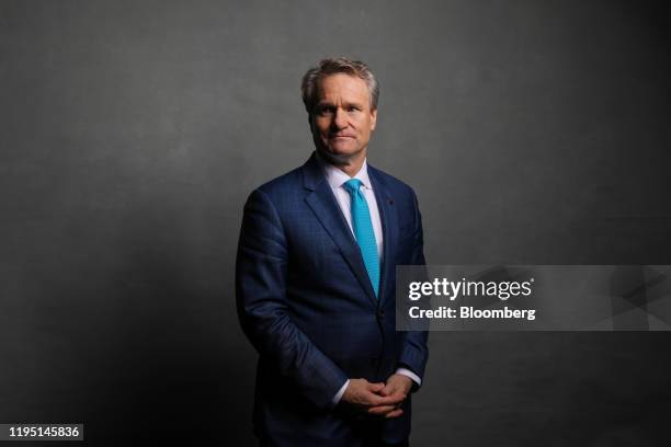 Brian Moynihan, chief executive officer of Bank of America Corp., poses for a photograph following a Bloomberg Television interview on the opening...