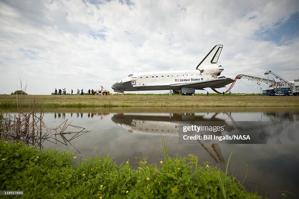 Atlantis Returns From Final Mission Of Space Shuttle Program