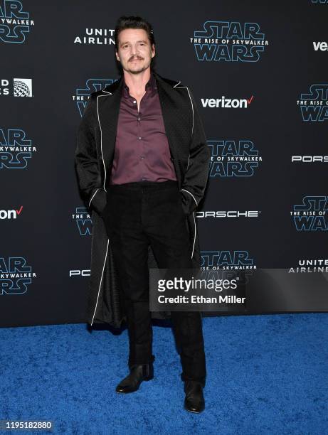 Actor Pedro Pascal attends the premiere of Disney's "Star Wars: The Rise of Skywalker" on December 16, 2019 in Hollywood, California.