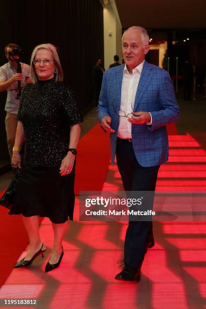 Malcolm Turnbull and Lucy Turnbull attend the official opening of the Sydney Coliseum Theatre on December 21, 2019 in Sydney, Australia.