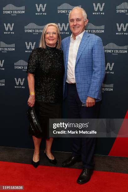 Malcolm Turnbull and Lucy Turnbull attend the official opening of the Sydney Coliseum Theatre on December 21, 2019 in Sydney, Australia.