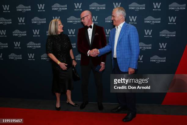 Lucy Turnbull, Craig McMaster and Malcolm Turnbull attend the official opening of the Sydney Coliseum Theatre on December 21, 2019 in Sydney,...