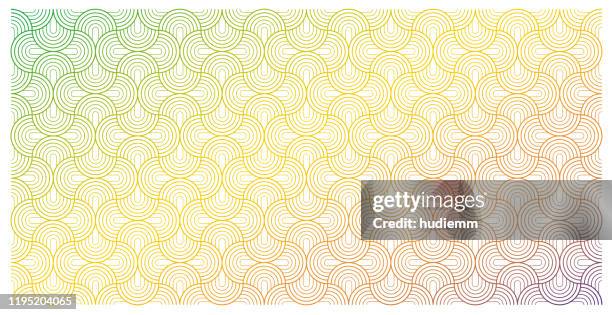 ilustrações de stock, clip art, desenhos animados e ícones de vector seamless semi-circle pattern background - cultura chinesa