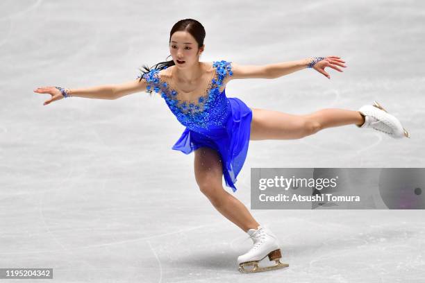 Marin Honda of Japan performs her routine in Ladies free skating during day three of the 88th All Japan Figure Skating Championships at the Yoyogi...