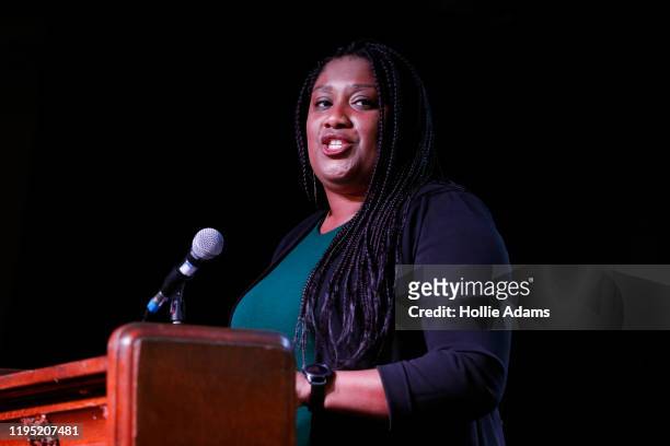 Labour MP Bell Ribeiro-Addy speaks during a Labour Leadership Campaign Event at Oslo Hackney on January 21, 2020 in London, England. Four candidates...