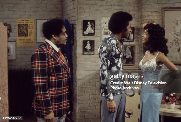 Slappy White, Clifton Davis, Rosanne Katon appearing in the ABC tv series 'That's My Mamma'.