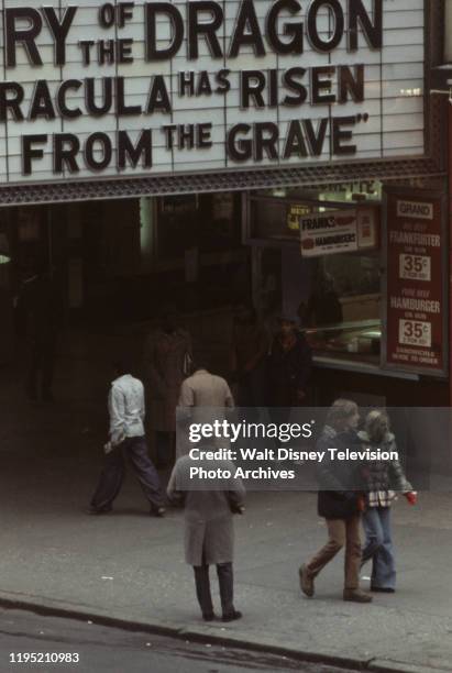 Times Square 1970s movie theater appearing on the ABC tv series 'ABC News Closeup' episode 'Sex for Sale: The Urban Battleground'.