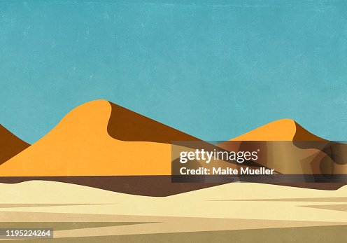 Sunny landscape view remote desert Sunny landscape view remote desert