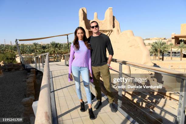 Joan Smalls and Armie Hammer attend the MDL Beast Festival Lunch at the historical city of Diriyah on December 21, 2019 in Riyadh, Saudi Arabia.