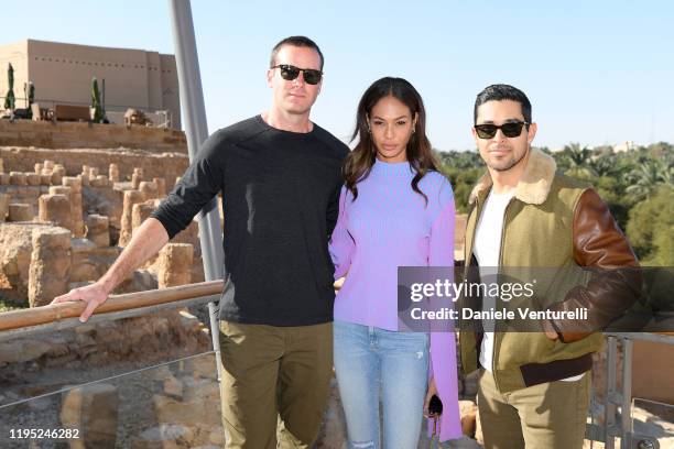 Armie Hammer, Joan Smalls and Wilmer Valderrama attend the MDL Beast Festival Lunch at the historical city of Diriyah on December 21, 2019 in Riyadh,...