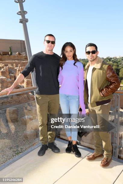 Armie Hammer, Joan Smalls and Wilmer Valderrama attend the MDL Beast Festival Lunch at the historical city of Diriyah on December 21, 2019 in Riyadh,...