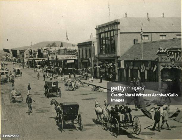 Church Street, Pietermaritzburg with a view towards the station.