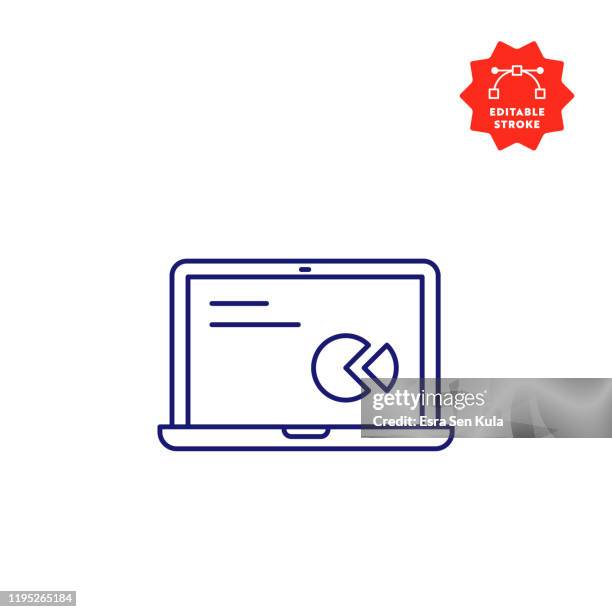 laptop line icon with editable stroke and pixel perfect. - laptops stock illustrations