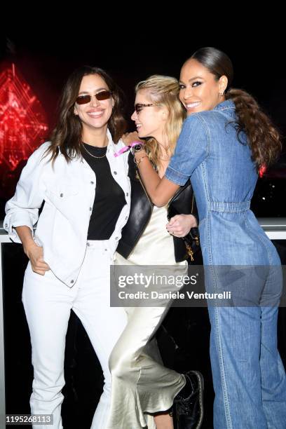 Irina Shayk, Stella Maxwell and Joan Smalls attend the MDL Beast Festival on December 21, 2019 in Riyadh, Saudi Arabia.