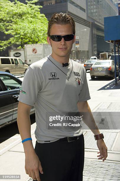 Dan Wheldon, 2005 Indianapolis 500 Winner during 2005 Indianapolis 500 Winner Dan Wheldon Visits New York City - May 31, 2005 at Streets Of Manhattan...