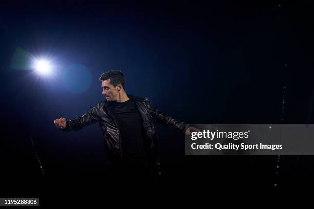 Spanish figure skater Javier Fernandez performs during "Revolution on Ice" at Coliseum A Coruna on December 21, 2019 in A Coruna, Spain.