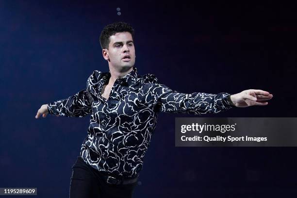 Spanish figure skater Javier Raya performs during "Revolution on Ice" at Coliseum A Coruna on December 21, 2019 in A Coruna, Spain.