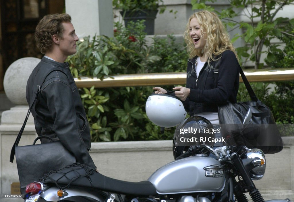 Matthew McConaughey & Kate Hudson On Location for "How To Lose A Guy In Ten Days"