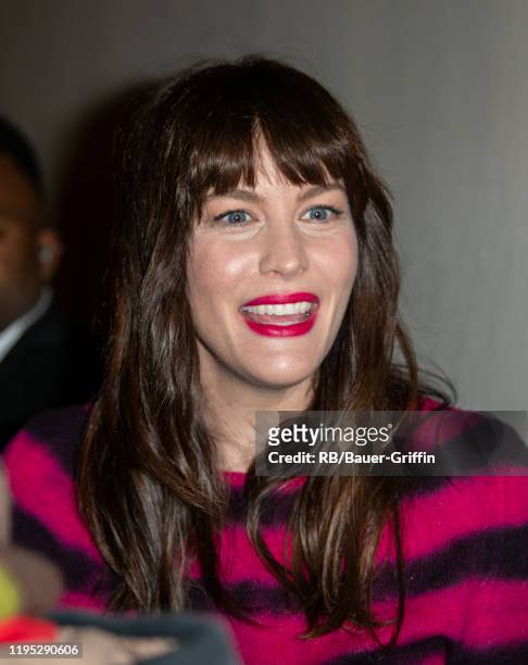 Liv Tyler is seen at 'Jimmy Kimmel Live' on January 21, 2020 in Los Angeles, California.
