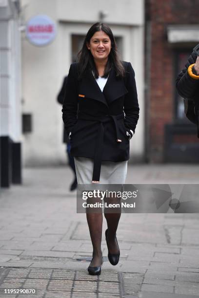 British Labour leadership candidate, Lisa Nandy arrives ahead of making a speech on the future of the welfare state at Centre Point on January 22,...