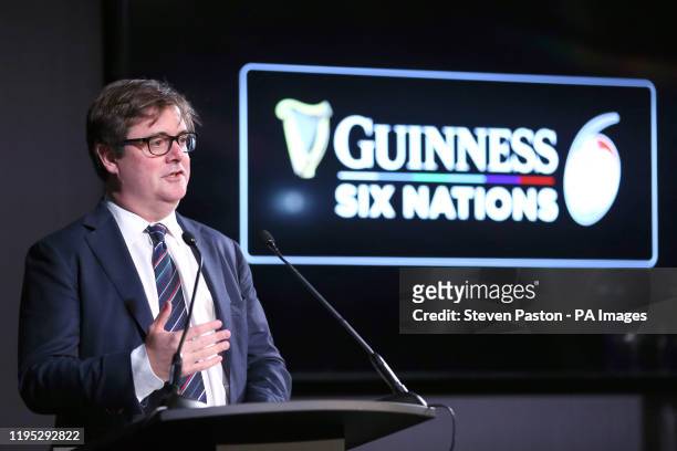 Chief Executive Officer of Six Nations Rugby Benjamin Morel during the Guinness Six Nations launch at Tobacco Dock, London.