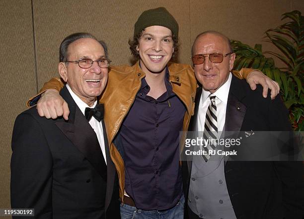 Hal David, Gavin DeGraw & Clive Davis during 34th Annual Songwriters Hall Of Fame Awards - Pressroom at Marriott Marquis in New York City, New York,...