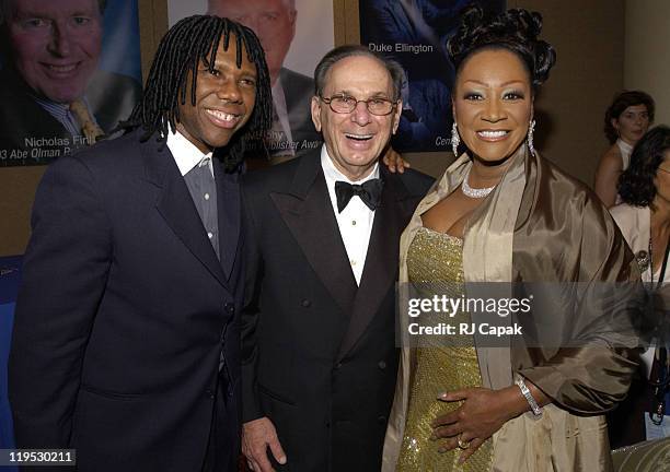 Nile Rodgers, Hal David & Patti LaBelle during 34th Annual Songwriters Hall Of Fame Awards - Pressroom at Marriott Marquis in New York City, New...