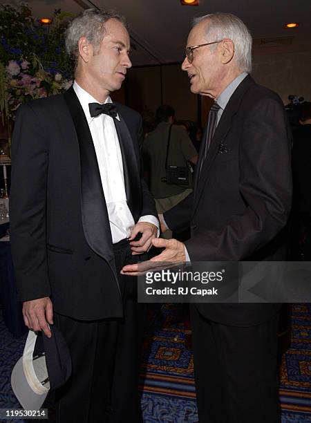 John McEnroe and Alan Bergman during 34th Annual Songwriters Hall Of Fame Awards - Pressroom at Marriott Marquis in New York City, New York, United...