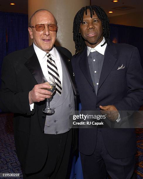 Clive Davis and Nile Rodgers during 34th Annual Songwriters Hall Of Fame Awards - Pressroom at Marriott Marquis in New York City, New York, United...