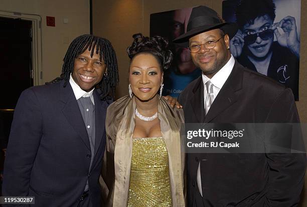 Nile Rodgers, Patti LaBelle & Jimmy Jam during 34th Annual Songwriters Hall Of Fame Awards - Pressroom at Marriott Marquis in New York City, New...