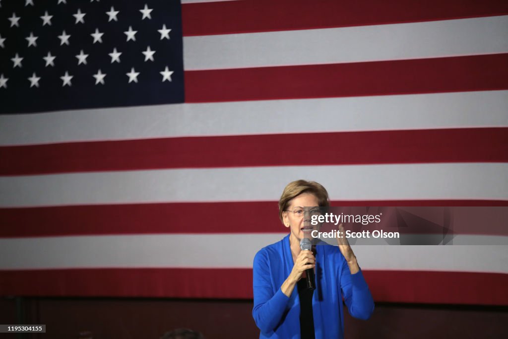 Presidential Candidate Elizabeth Warren Campaigns In Cedar Rapids, IA