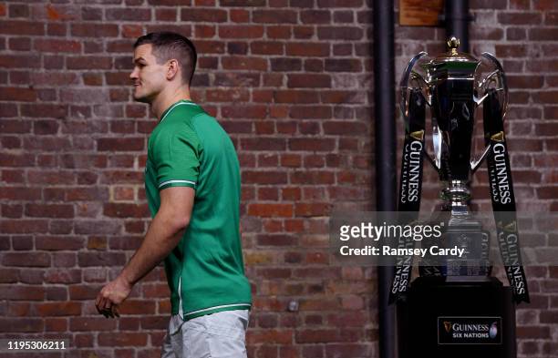 London , United Kingdom - 22 January 2020; Ireland captain Jonathan Sexton during the Guinness Six Nations Rugby Championship Launch 2020 at Tobacco...