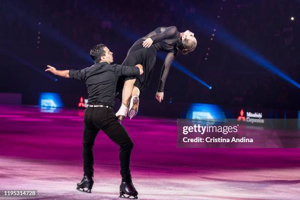 Skaters Ana Cappellini and Luca Lanotte performs in "Revolution on Ice" at Coliseum A Coruña on December 21, 2019 in A Coruna, Spain.