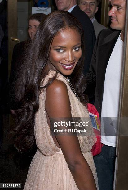 Naomi Campbell during Opening of the New Broadway Production of the Classic Play "A Raisin In The Sun" - Arrivals at Royale Theatre in New York City,...