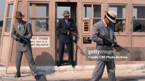 Hitmen gunning down Santino 'Sonny' Corleone in 'The Godfather, ' the movie based on the novel by Mario Puzo and directed by Francis Ford Coppola....