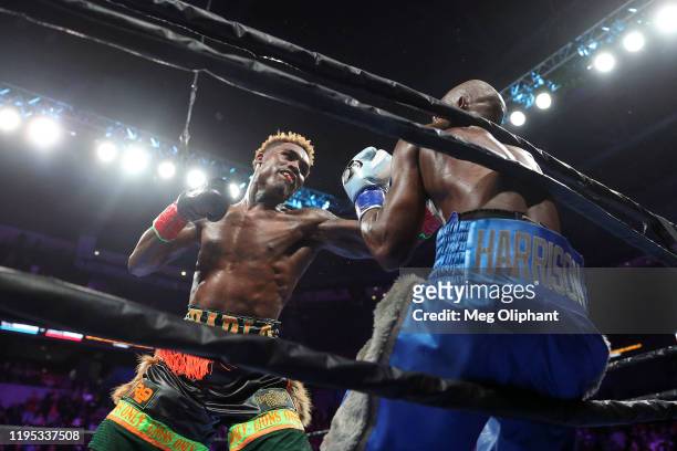 Jermell Charlo defeats Tony Harrison for the WBC World Super Welterweight Championship at Toyota Arena on December 21, 2019 in Ontario, California.