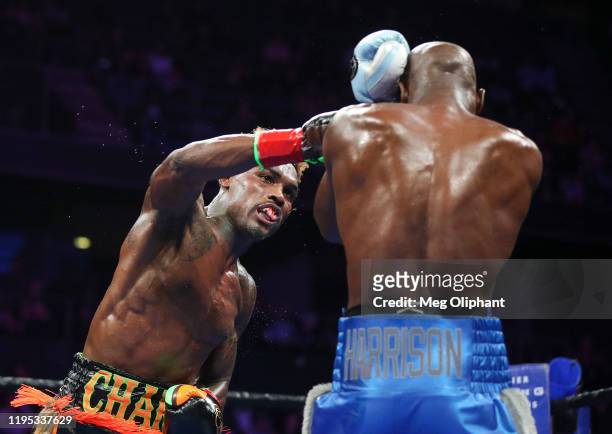 Jermell Charlo defeats Tony Harrison for the WBC World Super Welterweight Championship at Toyota Arena on December 21, 2019 in Ontario, California.