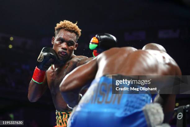 Jermell Charlo defeats Tony Harrison for the WBC World Super Welterweight Championship at Toyota Arena on December 21, 2019 in Ontario, California.