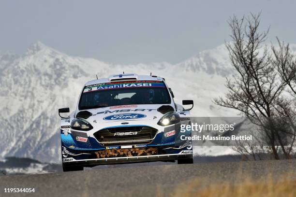 Teemu Suninen of Finland and Jarmo Lehtinen of Finland compete with their M-SPORT FORD WRT Ford Fiesta WRC during the shakedown of the FIA World...