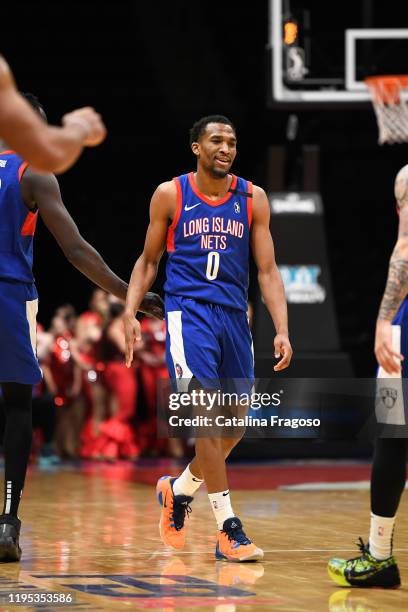 Long Island, NY Jeremiah Martin of the Long Island Nets smiles during an NBA G-League game against the South Bay Lakers on January 22, 2020 at NYCB...