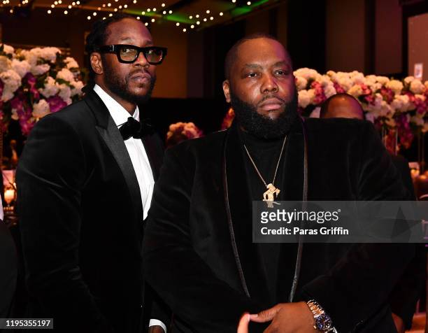 Chainz and Killer Mike attend 36th Annual Atlanta UNCF Mayor’s Masked Ball at Atlanta Marriott Marquis on December 21, 2019 in Atlanta, Georgia.