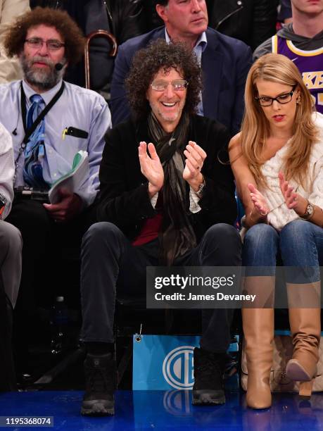 Howard Stern attends Los Angeles Lakers v New York Knicks game at Madison Square Garden on January 22, 2020 in New York City.