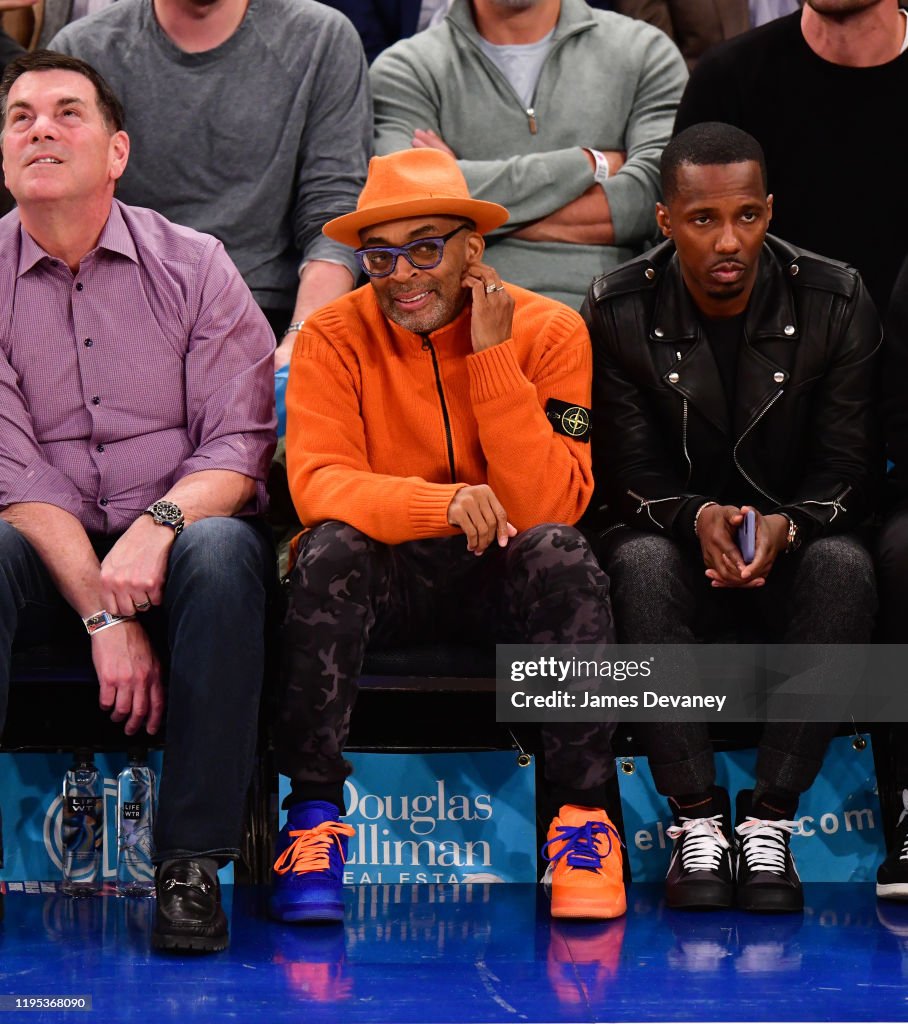 Celebrities Attend Los Angeles Lakers v New York Knicks Game