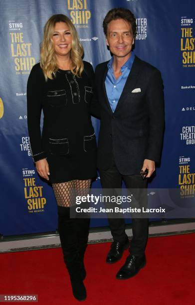 Daisy Fuentes and Richard Marx attend the The Last Ship Opening Night Performance held at Ahmanson Theatre on January 22, 2020 in Los Angeles,...