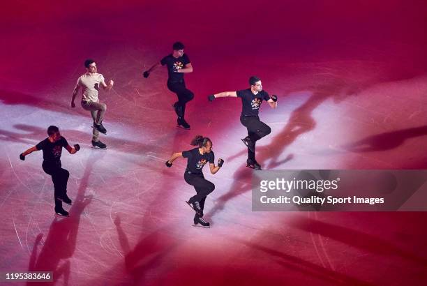 Figures skaters during "Revolution on Ice" at Coliseum A Coruna on December 21, 2019 in A Coruna, Spain.