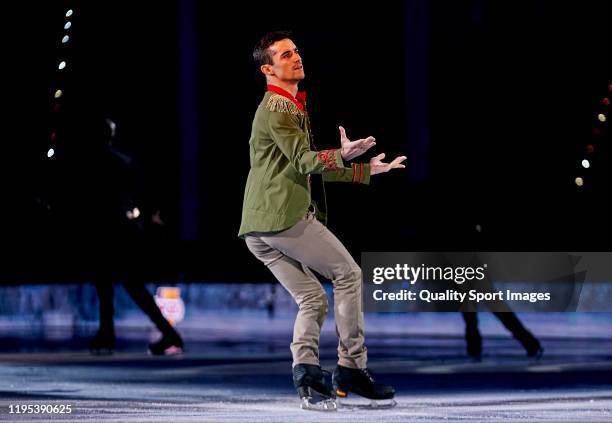 Spanish figure skater Javier Fernandez during "Revolution on Ice" at Coliseum A Coruna on December 21, 2019 in A Coruna, Spain.