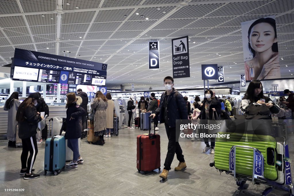 Narita Airport Quarantine Operation As China Virus's Spread Puts Global Airports On Alert